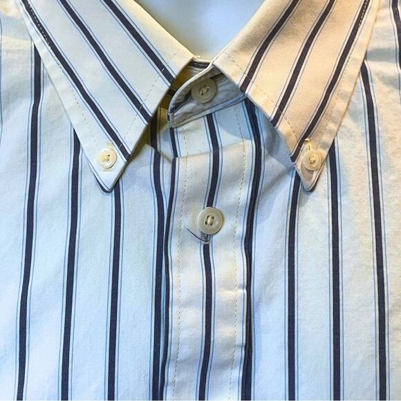 Izod Casual Button Down Shirt Black and Yellow Men Size XL - Picture 6 of 11